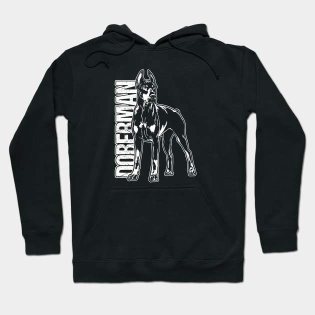 Proud Doberman dog portrait dog portrait Hoodie by wilsigns